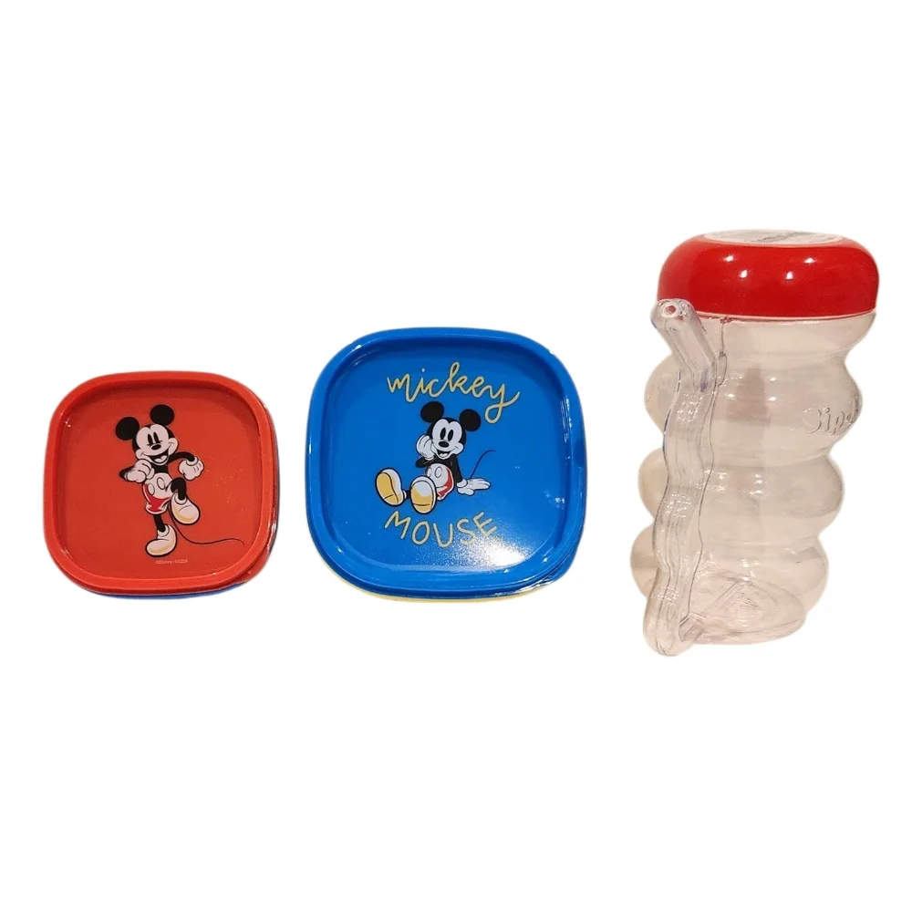 Disney Mickey Mouse Kids Snack Food Storage Container Set‎ and Sip-a-Mug Cup
